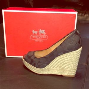 Black Coach wedges